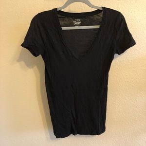 J Crew BLACK V-Neck XXS